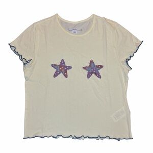 Kimchi Blue Star Applique Baby Tee Size XL